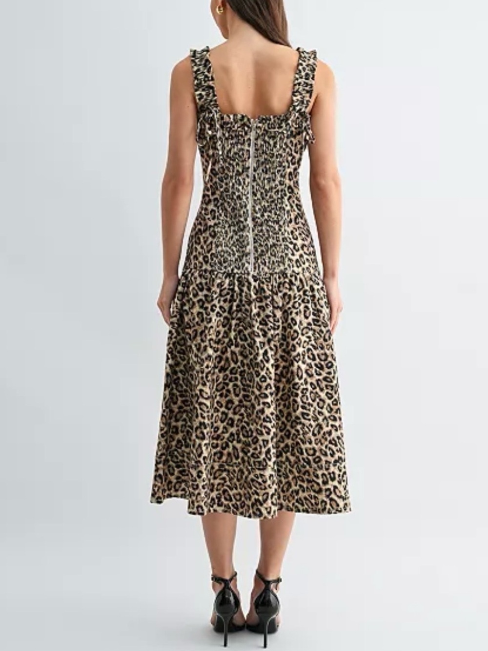 Arose Studio Inc Raya Dropped Waist Midi Dress - Picture 2 of 11